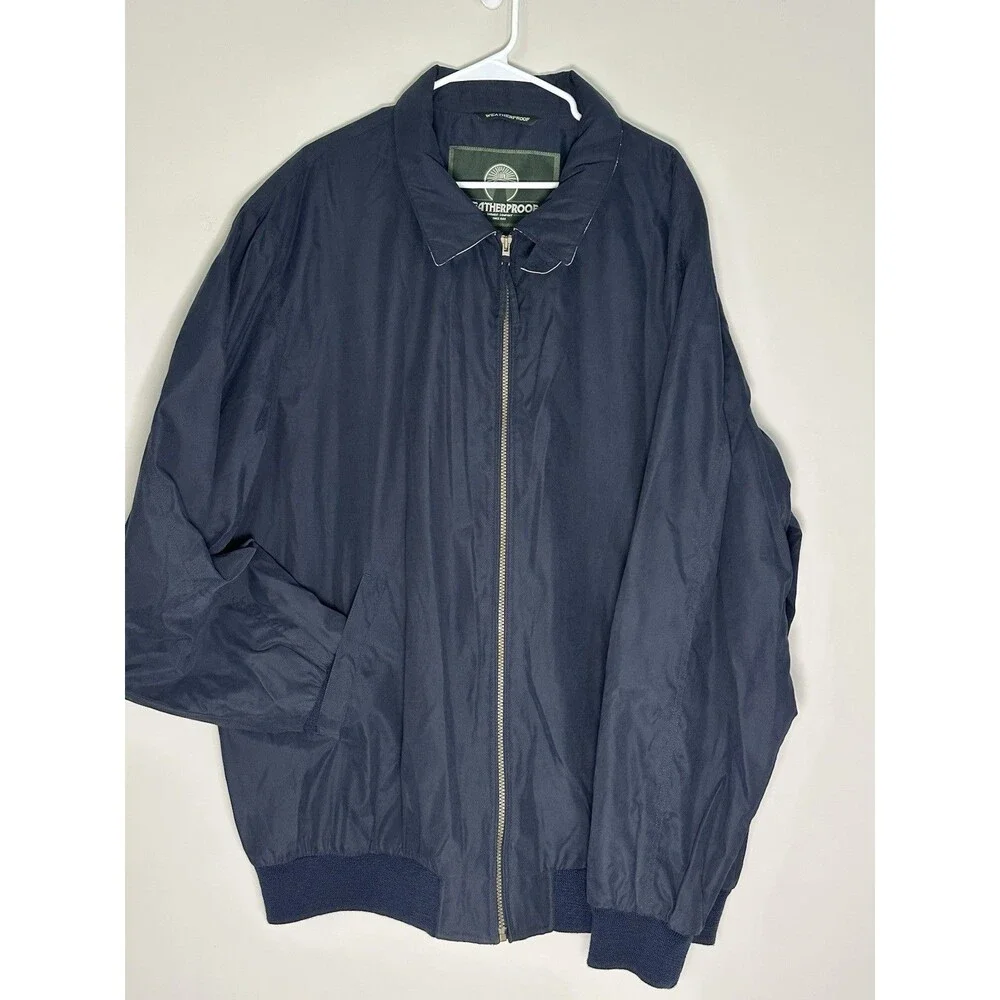 Weatherproof Men Microfiber Golf Jacket 3XLT Navy Blue Dad Everyday Grandpacore